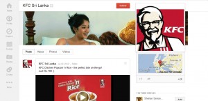 KFC Sri Lanka on Google+ Now