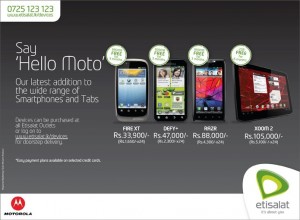 Motorola Smartphone and Tablets in Srilanka