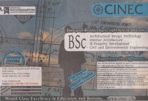 B.Sc Degree Programmes from CINEC Srilanka