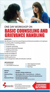 Basic Counseling and Grievance handling one day workshop 