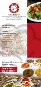 Daily Lunch Delivery Services for Hewa Caterers