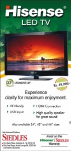 Hisense32” LED TV for Rs. 49,990.00 only in Sri Lanka