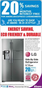 LG Side by side Refrigerator for Rs. 539,900.00