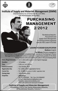 Purchasing Management 22012 by Institute of Supply and Materials Management (ISMM)
