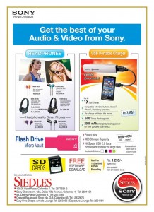 Sony Headphones and USB Portable Chargers from Siedles