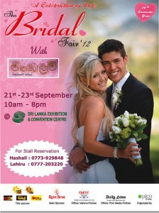 The Bridal Fair 2012 at SLECC on 21st to 23rd September 2012