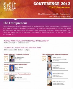 AAT Srilanka Conference 2012 The Entrepreneur