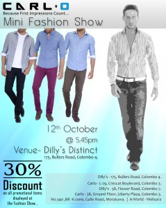 Carl.O Mini Fashion Show and sales on Dilly’s Distinct on 12th October 2012