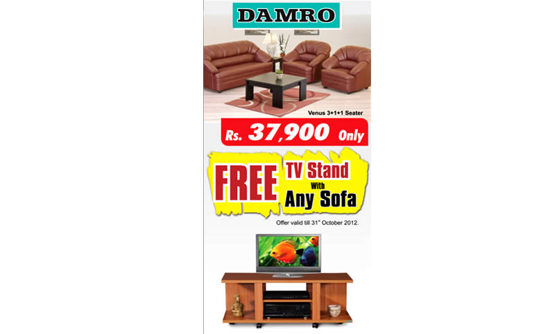 Get Free Tv Stand With Any Sofa Purchases From Damro Srilanka Synergyy