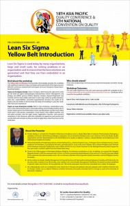 Lean Six Sigma Yellow Belt Introduction – Pre Conference in Srilanka