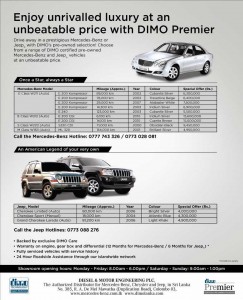 Mercedes Benz, Jeep Model Pre Own Selections at DIMO Srilanka