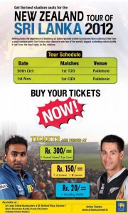 New Zealand Tours of Sri Lanka 2012 Buy your Tickets now