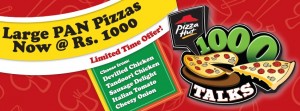 Pizza Hut Large Pan Pizza now Rs. 1,000.00 Only
