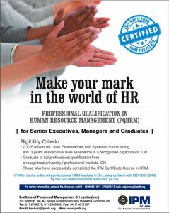 Professional Qualification in Human Resource Management (PQHRM) in Srilanka