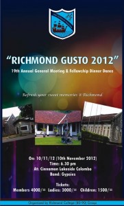 Richmond College – Richmond Gusto 2012 on 10/11/12