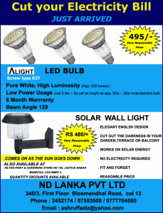Save your Energy by LED Bulb and Solar Wall Lights