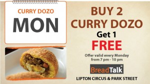 Buy 2 Curry Dozo get 1 FREE from BreadTalk Srilanka