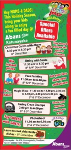 Abans Jolly Holidays at Abans Elite Katunayake on 8th & 9th December 2012