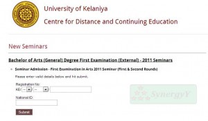 BA (General) Degree First Examination (External) 2011 Seminars