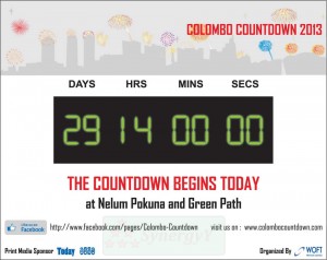 Colombo Countdown 2013 Starts at Nelum Pokuna and Green Path