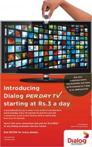 Dialog per Day TV offer on 7 days free Trails till End Dec. 2012