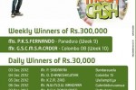 Etisalat Mega Cash Prize Winners for 2012 – Name List attached