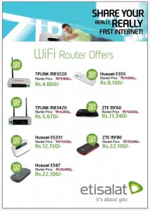 Etisalat Wi-Fi Routers Special Discount December 2012