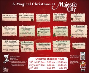Majestic City Christmas Events from 8th to 24th December 2012