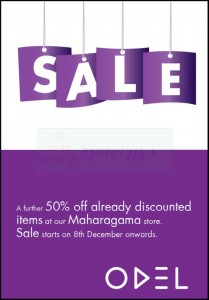 ODEL Sale – More than 50% Discount at Maharagama Store from 8th December 2012