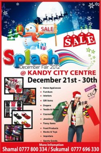 Splash Sales December fair 2012 at Kandy City Centre from 21st to 30th December 2012