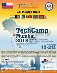 TechCamp Mumbai 2013 – Digital Capacity of NGOs focus on Youth Development in South Asia
