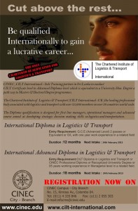 The Charted Institute of Logistic & Transport International Qualification with CINEC Srilanka