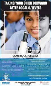 Cambridge ALevels 2015 in Srilanka by Wycherley International School