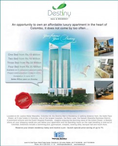 Destiny Mall & Residency in Colombo – Prices from Rs. 13 to 35 Million – Pre Launch Special Saving 7%