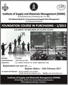 FOUNDATION COURSE IN PURCHASING - January2013 by Institute of Supply and Materials Management (ISMM)