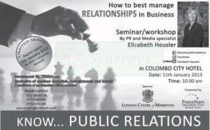 How to Manage Public Relationship in Business – Workshop in Colombo