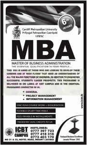 ICBT MBA Degree Programme – January 2013