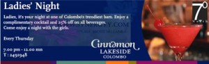 Ladies’ Night at Cinnamon Lakeside, Colombo