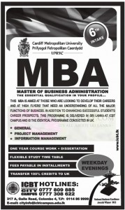 Master of Business Administration (MBA) ICBT City Campus
