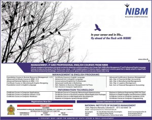 NIBM New Course intakes January 2013