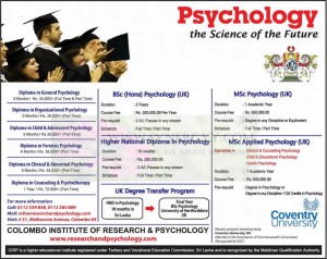 Psychology Diploma, Degrees in Sri Lanka – Colombo Institute of Research & Psychology