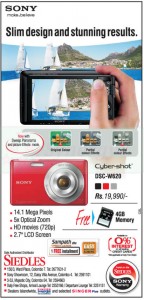Sony Cyber-shot DSC W620 for Rs. 19,990.00 from Siedles