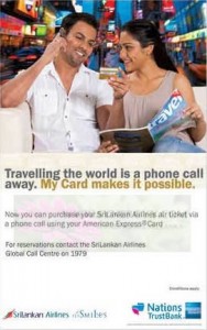 Sri Lankan Airlines Tickets via Phone Call only for American Express Credit Card