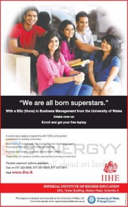 BSc (Hons) in Business Management from University of Wales – IIHE Srilanka