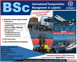 BSc International Transportation Management & Logistics by CINEC 