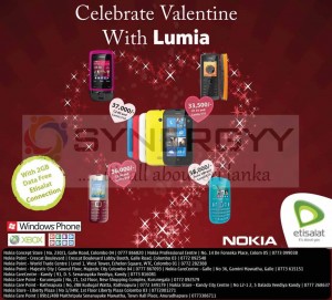 Celebrates Valentine Day with Nokia Lumia 510 by Etisalat Srilanka