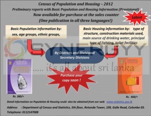 Census of Population and Housing 2012 (Latest) available for sales