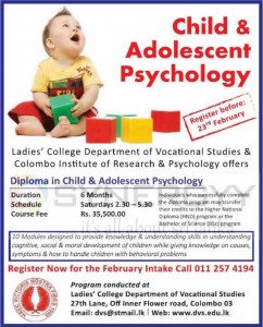 Child & Adolescent Psychology Courses in Srilanka