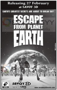 ESCAPE FROM PLANET EARTH Screening in Savoy 3D from 27th February 2013