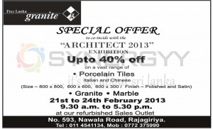 Free Lanka Granite – Discounts up to 40% at Architect 2013 Exhibition
